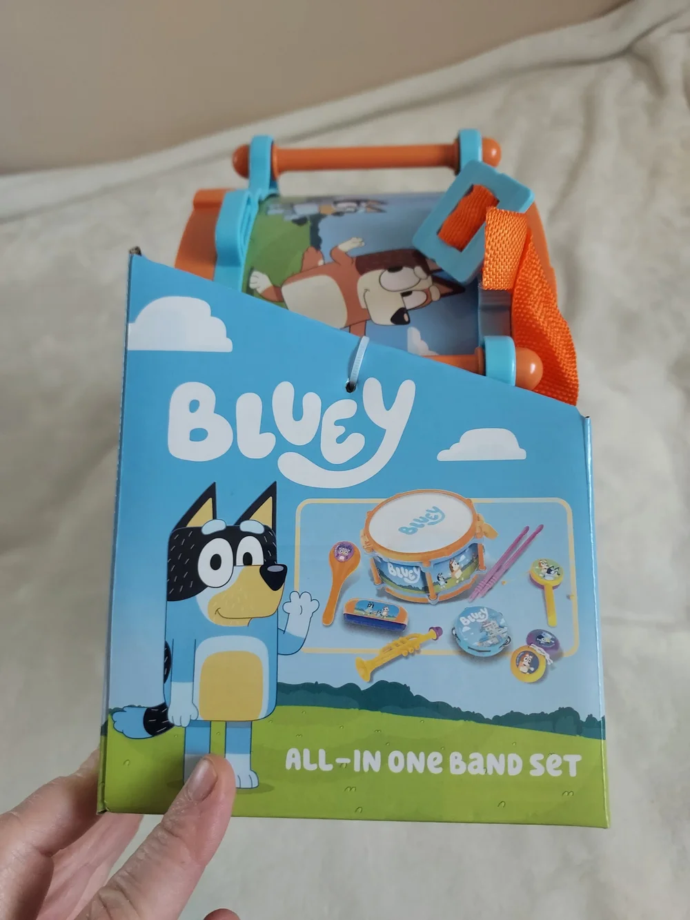 Bluey All-In-One Band Set Orange & Blue Kids Music Toy Interactive Creativity